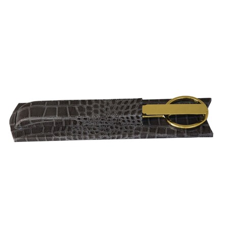 Dacasso Protacini Castlerock Gray Italian Patent Leather Library Set AG-6227